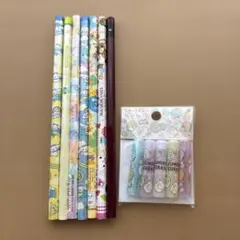鉛筆まとめ売り　鉛筆キャップ　シナモロール　プーさん　ナノダイヤえんぴつ三菱鉛筆