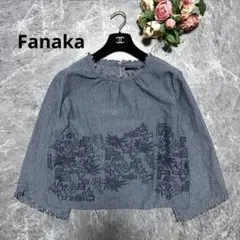 【Fanaka】ドリ刺繍 フリンジ フラワー ブラウス コットン100%
