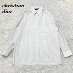 Christian Dior 長袖ドレスシャツ ホワイト ストライプのサムネイル