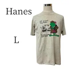 Hanes ヘインズ 白 半袖 Tシャツ・カットソー トップス L