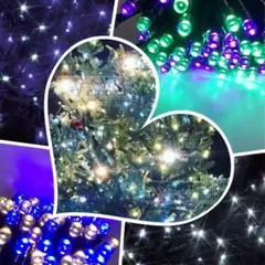 《新品》LEDイルミネーション100球 マルチカラー 屋外OK 自動点灯 電池式