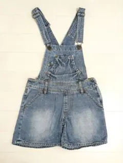デニムブルー ショートパンツオーバーオール