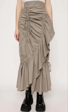 にこるん着用/完売品/SLY/ギャザースカート/グレージュ/マーメイド