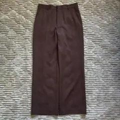 60s 70s ギャバジンスラックス ブラウン コットン レーヨン ワイド