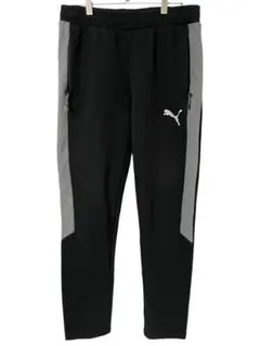 PUMA スウェットパンツ サイド切替 黒 ASIA L