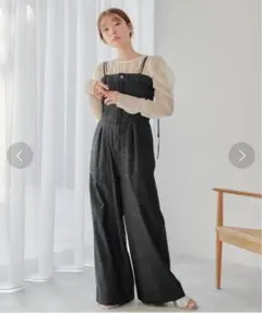 【Kastane】デニムベアサロペット