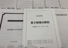 高3　鉄緑会　夏期講習　物理分野別 / 医学部物理　大学別分析資料付