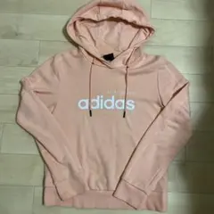 adidas 薄ピンク パーカーM