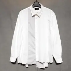 HARE バイカラー 切り替え 長袖シャツ 白 グレー Sサイズ