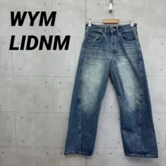 WYM LIDNM VINTAGE WASHED CURVED デニム 青のサムネイル