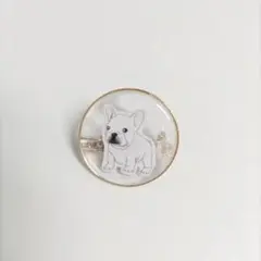 No.2015。フレンチブルドッグさん(レジンブローチ)