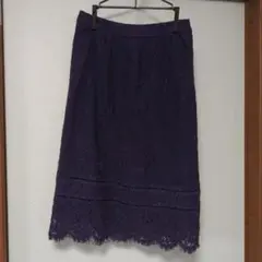 ROSEBUD　レース タイトスカート ひざ丈 パープルのサムネイル