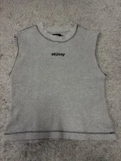 Stussy ワッフル タンクトップ グレー S