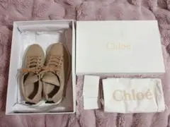 Chloe クロエ ピンクベージュスニーカー 36W 23.0～23.5 正規品のサムネイル