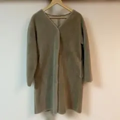 relume ベージュ Vネック ロングコート