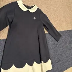 タルティーヌショコラ　ネイビー ワンピース 110