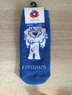 EXPO2025 ミャクミャク　靴下　青　23-25cm