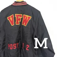 【M】古着　ブルゾン　ナイロンジャケット ブラック