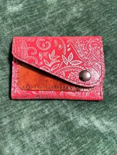 本革レザー　カードケース　名刺入れ　　　財布　ハンドメイド