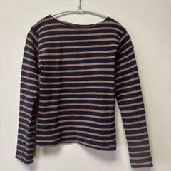 Le minor レミノア　ネイビー✖️ブラウン　ボートネックボーダーTシャツ　0