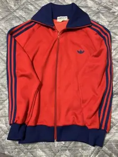 adidas レディース　ジャージ上　着丈　約61cm Mサイズ　赤紺