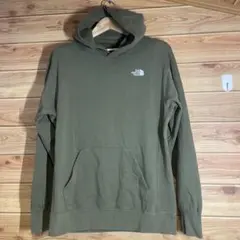 THE NORTH FACE ノースフェイス 刺繍ロゴ パーカー カーキ XL