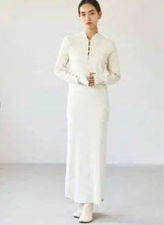 TODAYFULトゥデイフル リブワンピース S 36 アイボリー