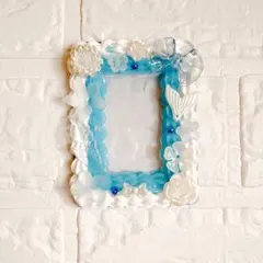 ホイップデコ トレカケース 硬質ケース B8 青 白 ハンドメイド 推し活