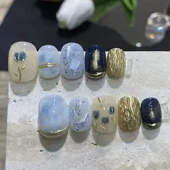 現品SB-017Sネイルチップ　Sサイズ　ベリーショート10枚 ニュアンス