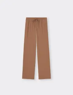 【新品】GU リブプルオンパンツ 丈長 オレンジ