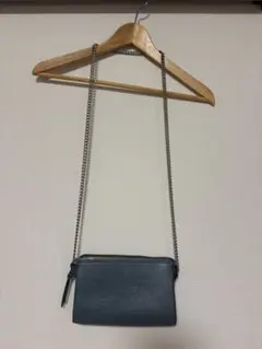 H&M ショルダーバッグ チェーンバッグ ブルー ミニバッグ レディース