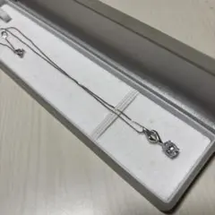 シルバー925 クリスタルペンダントネックレス