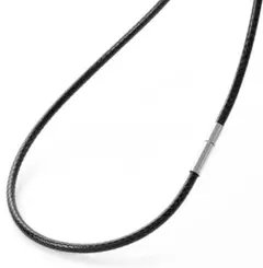 ❤️おすすめ❤️ 紐 ネックレス メンズ チェーン ブラック 3mm 50cm