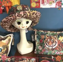 ナタリーレテ 帽子　リバーシブルブルトンハット　アニマル柄バケハ