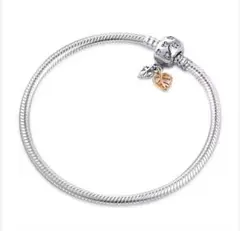 Pandora シルバー ゴールド チャーム ブレスレット size:-18cm