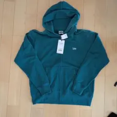 訳あり　新品　サイズМ　Lee ジップアップバックプリントパーカー