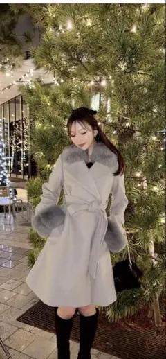 RESEXXY ファー付きコート