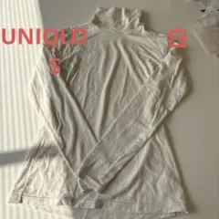 [未使用]ユニクロ HEATTECH タートルネック S ホワイト