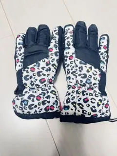 north peak ヒョウ柄 スノーボード用手袋 140cm 女児