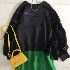 美品 アドーア ADORE ミニマルシルエットストレッチボリューム袖プルオーバー 美品 アドーア ADORE ミニマルシルエットストレッチボリューム袖プル