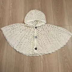 フード付き　ベビーポンチョ