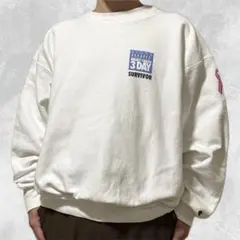 Champion リバースウィーブ白スウェット3DAYプリント ゆるだぼ　XXL