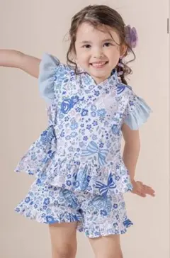 90サイズ　フリル甚平