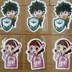 僕のヒーローアカデミア　緑谷出久　ステッカー　シール　2種 6枚　ひろあか