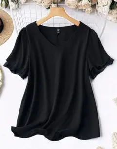 SHEIN CURVE ブラック 半袖カットソー 0XLのサムネイル