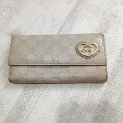 Gucci GGキャンバス ハート金具 長財布 - メルカリ