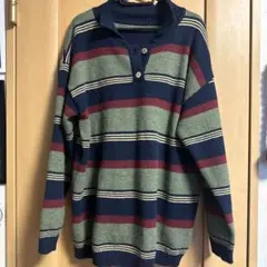 ストライプニットセーター