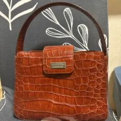 VALENTINO GARAVANI ハンドバッグ クロコ型押し ブラウンのサムネイル