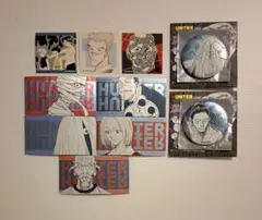 HUNTER×HUNTER　缶バッジ　ステッカー　カードセット　ゴン　キルア等