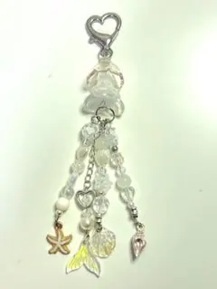 推し活 ホワイト系 クラゲ キーホルダー